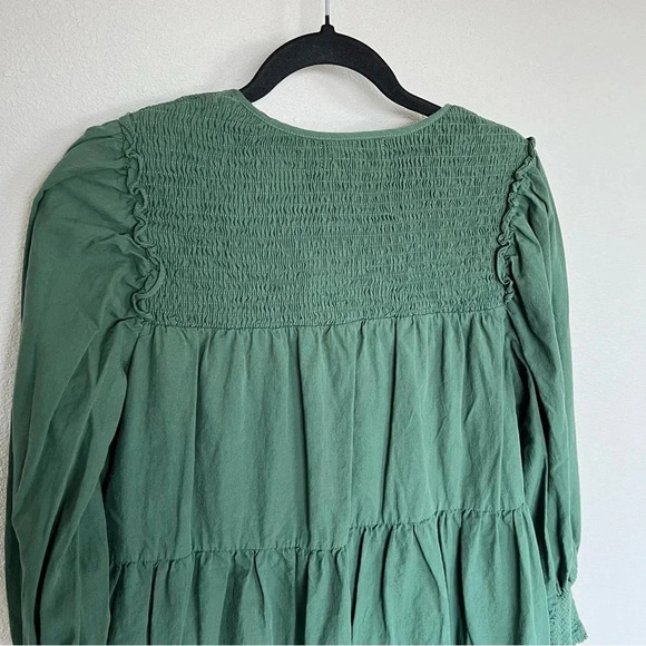 NWOT Tuckernuck Pomander Place Ceci Smocked Dress Long Puff Sleeve Jaguar Green - Picture 11 of 12